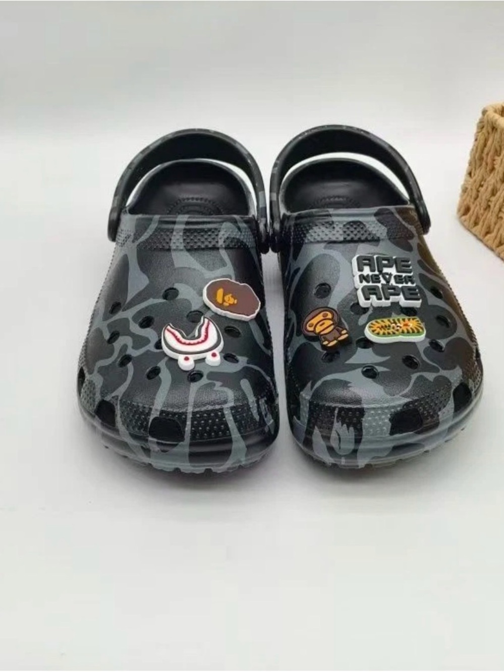 Crocs x BAPE Black Camo Men's US Size 10 Hype Streetwear Limited Edition